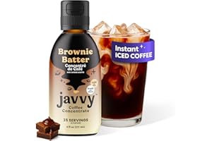 Javvy Coffee Concentrate - Cold Brew Coffee, Perfect for Instant Iced Coffee, Hot Coffee, 35 Servings - Brownie Batter