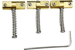 Kaynes Compensated Brass Saddles Set (3Pcs) - 10.8mm Bridge Saddle for Fender 52 62 Telecaster Tele Vintage Electric Guitar Replacement Part