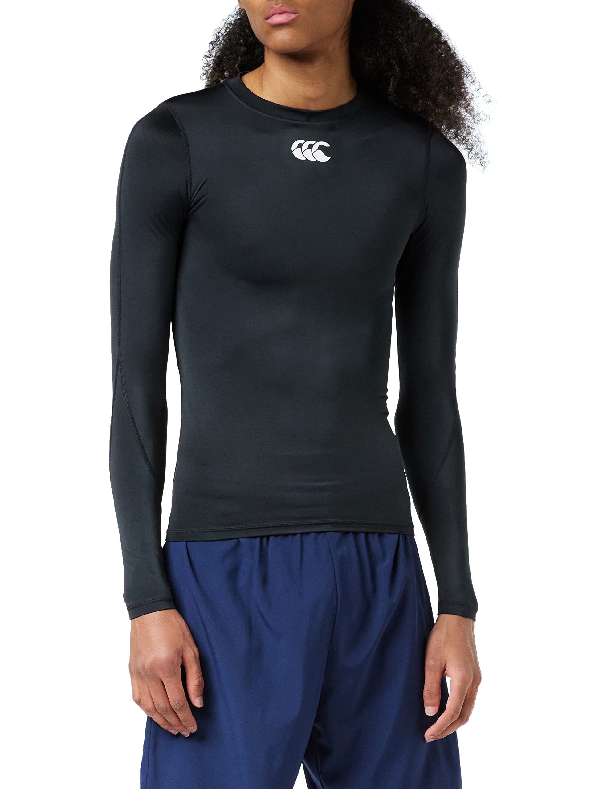 Canterbury Men's Mercury TCR Compression Long Sleeve T-Shirt, Black, XL