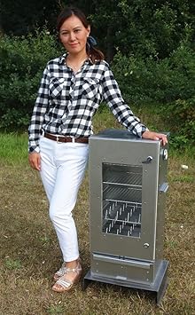 SMOKI- Räucherofen 85x39x33cm aus FAL-Stahlblech mit Scheibe