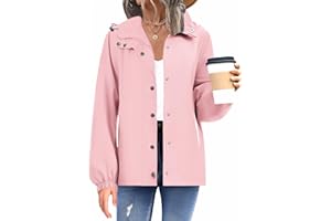 Zeagoo Rain Jacket Women Waterproof Jacket With Hood Windbreaker Jacket Lightweight Raincoat With Pockets For Outdoor