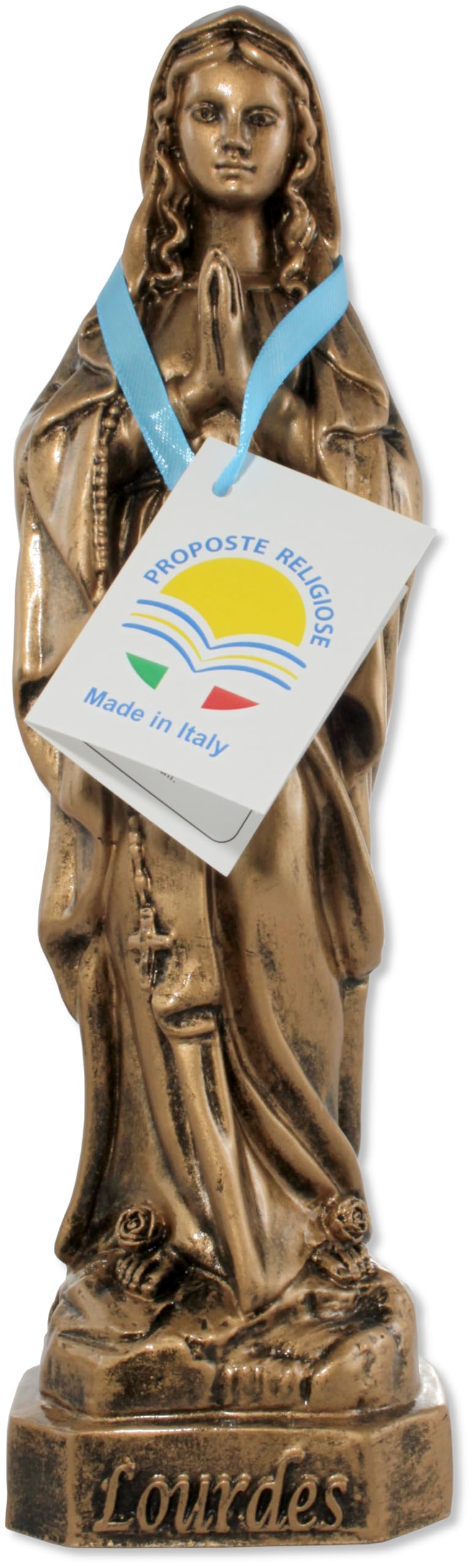 Proposte Religiose Statue of Our Lady of Lourdes in resin. Height cm 30. Color Bronze