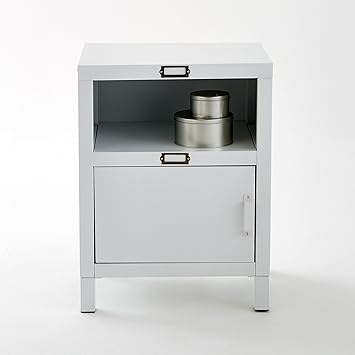 La Redoute Interieurs Hiba 1 Door Matte White Steel Sideboard