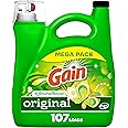 Gain + Aroma Boost Laundry Detergent Liquid, Original Scent, 107 Loads, 154 fl oz, HE Compatible Laundry Soap with Febreze and Oxi, Gain Laundry Detergent, Liquid Laundry Detergent