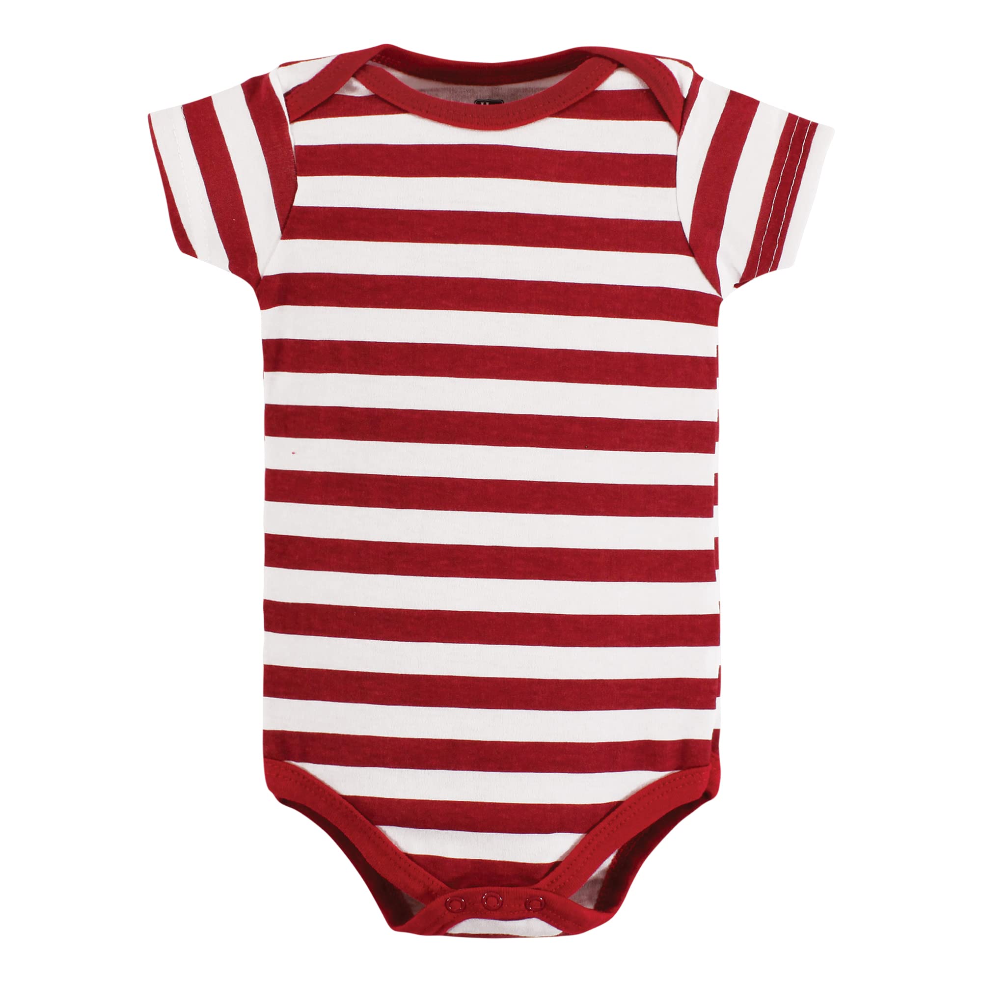 Hudson Baby Unisex Baby Cotton Bodysuits, Sports Stripes, 6-9 Months