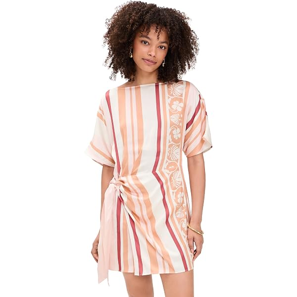 STAUD Women's Mika Linen Dress, Faded Blush/White, XS at Amazon Women's  Clothing store