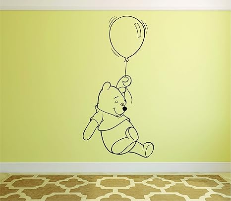 Amazon Com Winnie The Pooh Adhesivos De Pared Diseno De Globo De Tigre Para Dormitorio De Ninos Ninos Y Bebes Para Decorar Paredes De Vinilo Citas De Guarderia Tamano 20 0 X 20 0 In