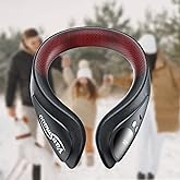 Portable Neck Warmer, Rechargeable Hand Warmers, Electric Neck Heater Heated Scarf Neck Wrap with Leather Surface, 36-58℃ Adjustable, Fast Heating Pad for Women Kids Christmas Gifts