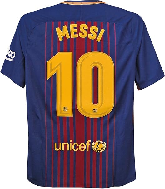 Amazon ナイキ Nike 17 18バルセロナ ホーム 半袖 スポンサー付 メッシ 456 サッカー フットサル シャツ 通販