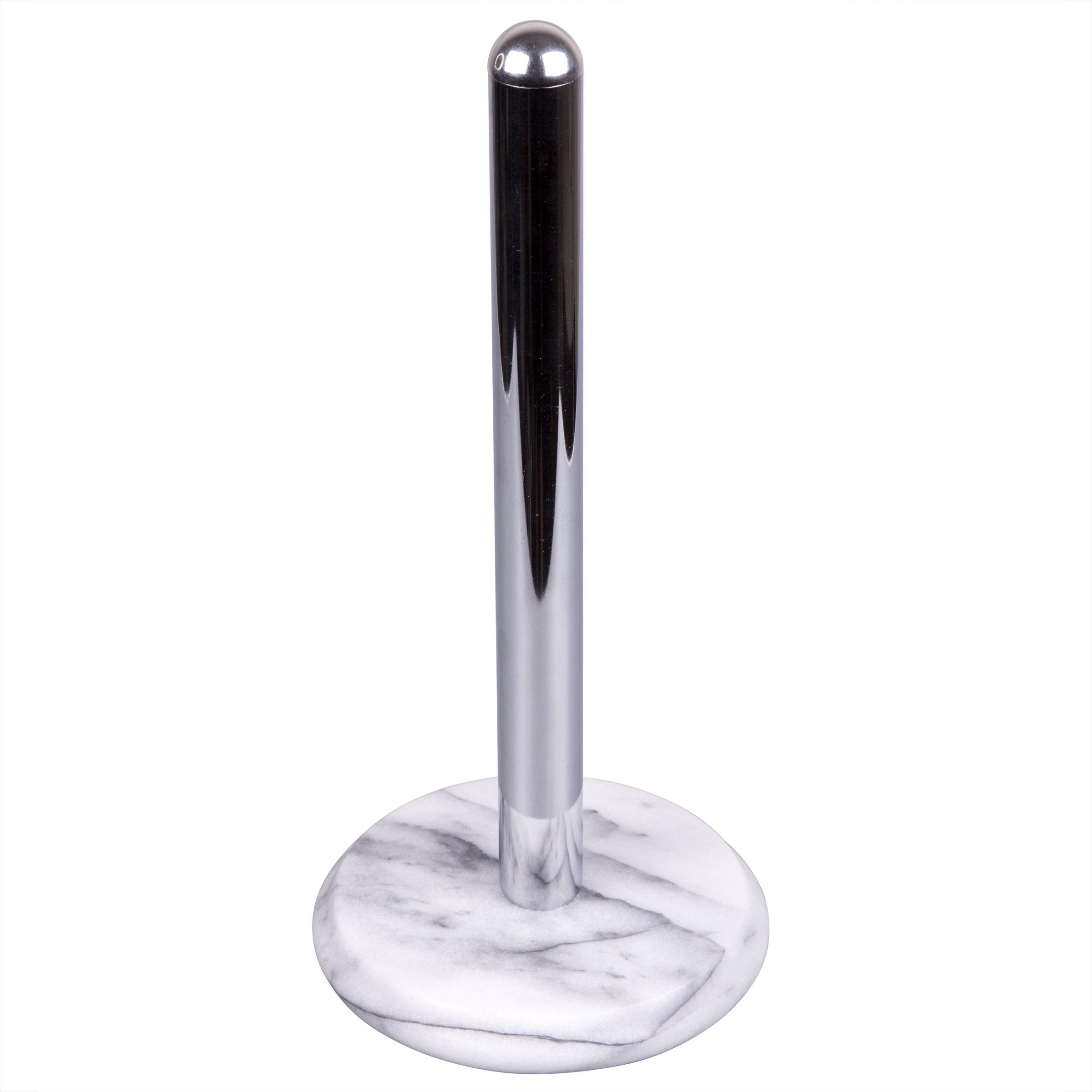 Creative Home 73078 Natural Stone White Marble Base Paper Towel Holder