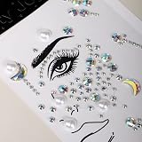 wuios 4 Sets Face Gems Body Jewels Rhinestone Stickers Festival Makeup view 3
