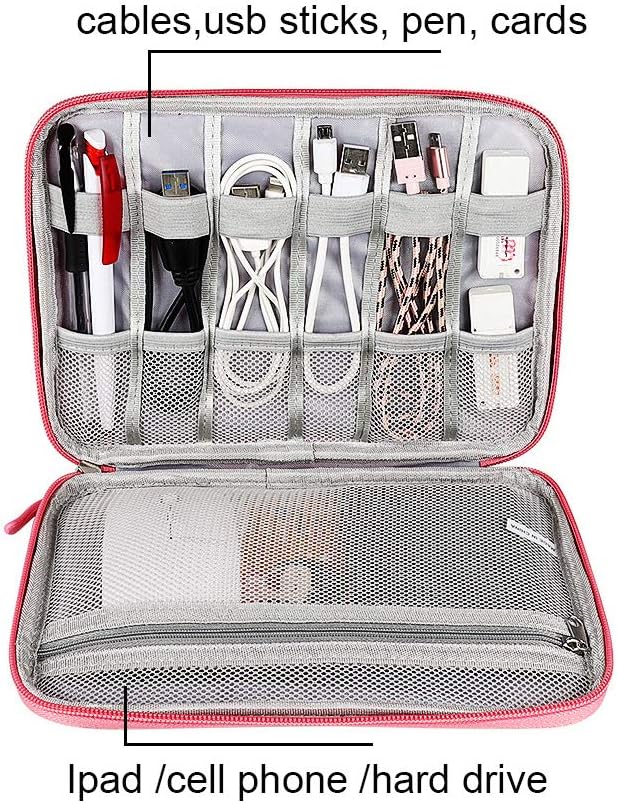 Hosoncovy Electronic Accessories Organizer Bag, Cable Organizer Bag, USB Flash Drive Case, Tablet Case, Phone Cables - Image 4
