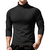 COOFANDY Men's Slim Fit Turtleneck Sweater Long Sleeve Ribbed Turtle Neck Casual Lightweight Basic Pullover Sweaters