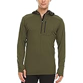 Mens Micro Weight Woolverino ¼ Zip Sun Hoodie - 84% Merino Wool, 12% Nylon, 4% Spandex