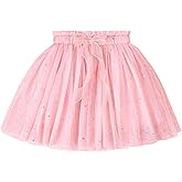 LYSMuch 3T-10Y Toddler Girls Tutu Skirt Stars Sequins Girl Short Skirts Princess Birthday Party Sparkle Bow Tulle Dress