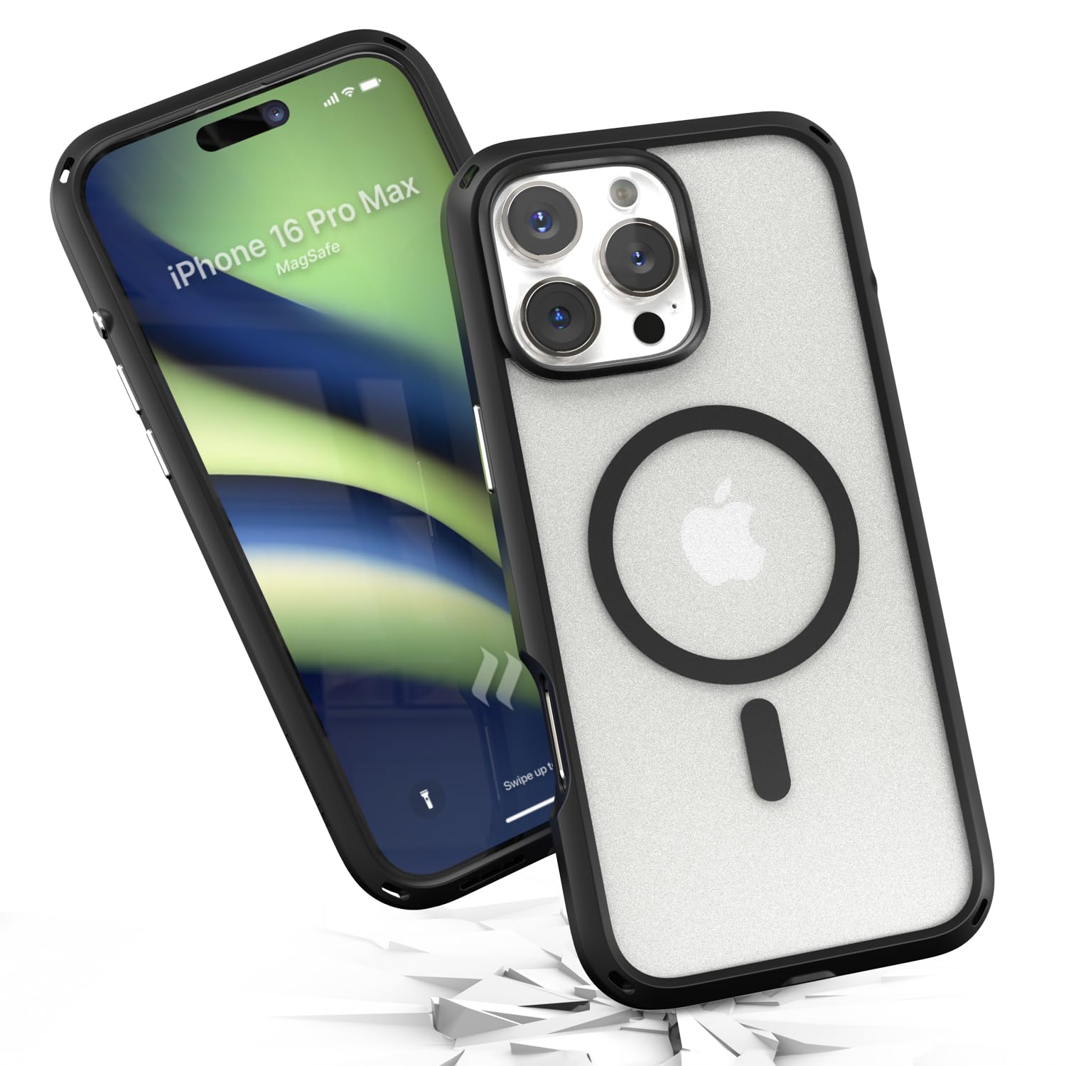 Catalyst Influence Case for iPhone 16 Pro Max, Military Grade Drop Protection Slim Case for iPhone 16 Pro Max with Wrist Lanyard, Compatible with Magsafe, Crystal Clear Back Protective Case Cover