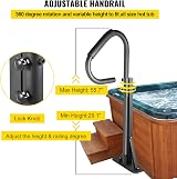 VEVOR 57" Hot Tub Handrail, Stainless Steel, 600 LBS Load, Black view 3