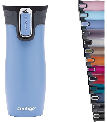 Amazon.com: Contigo SNAPSEAL Insulated Stainless Steel Travel Mug with Grip  20oz. Blue Corn Transparent Satin & Midnight Berry : Home & Kitchen