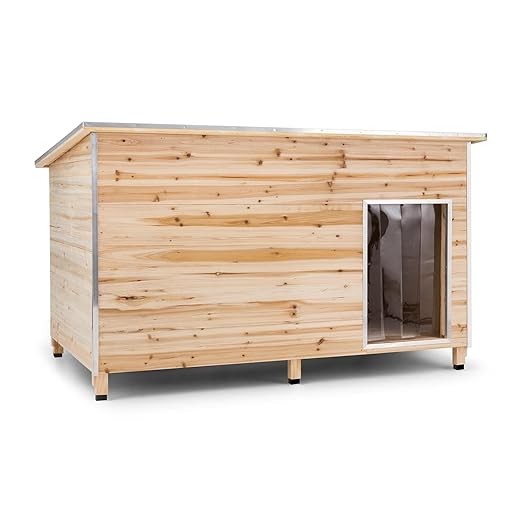 OneConcept Schloss Wuff L • Hundehütte • Echtholz-Hütte • Haustier-Unterkunft • extra groß: 90 x 120 x 90 cm • Dach aufklappb