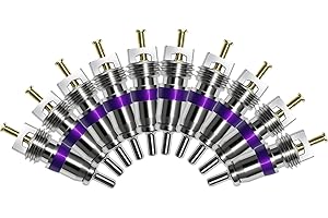ZEIKIWE ​​10 Pack AC Schrader Valve Core - Large Bore European Fit for R134a & R12 A/C Systems, Valve Stem, Refrigeration Parts - Fits BMW, Mercedes, VW, Mini​​