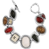 MINACHI Geometric Metal Stone Bracelets, Trendy Personality Jewelry for Women