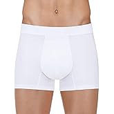 PROTECHDRY - Washable & Reusable Urinary Incontinence Cotton Boxer Brief Underwear for Men (White, Medium (Pack of 1))