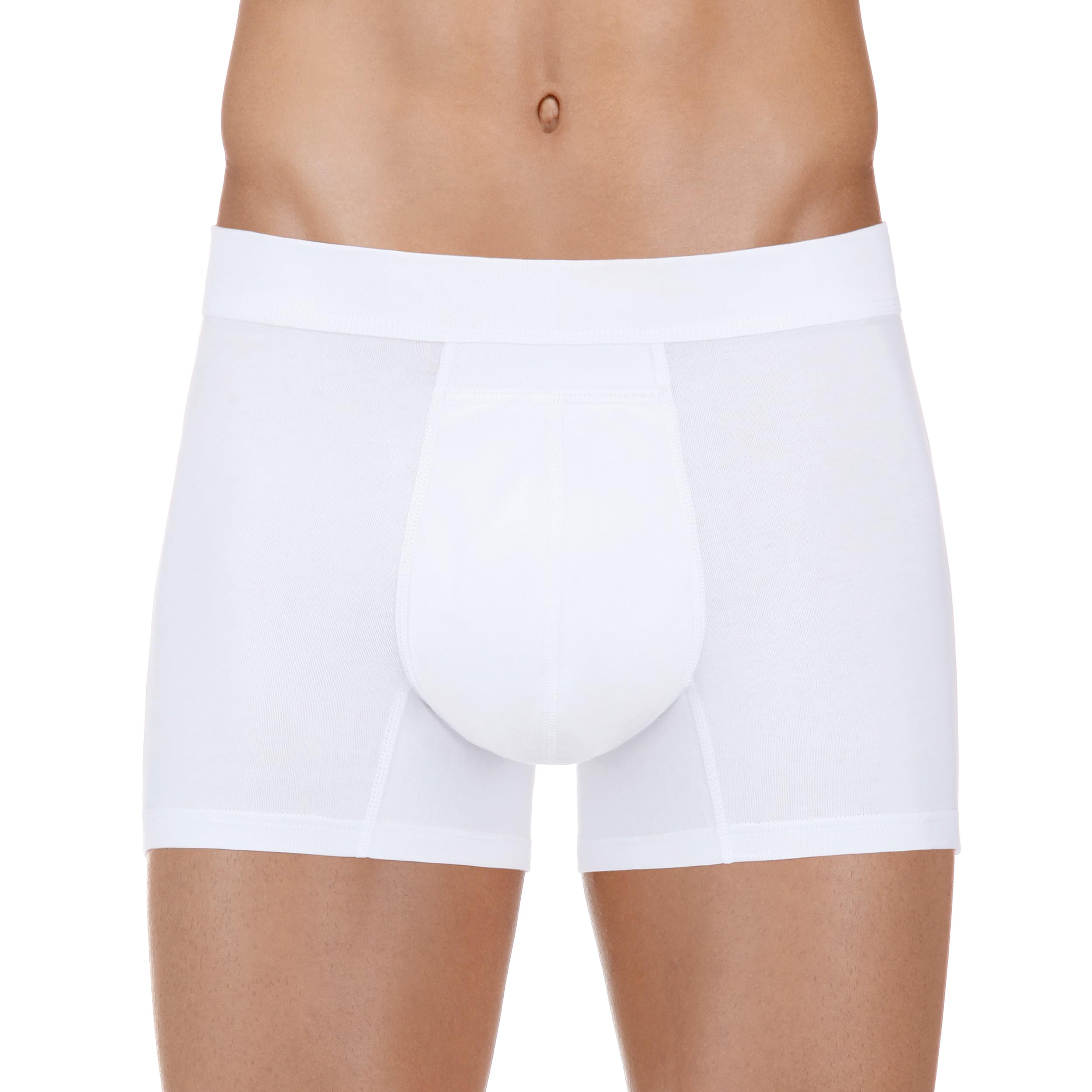 PROTECHDRY - Washable Urinary Incontinence Cotton Boxer Brief Underwear for Men, with Front Absorbent Area, White Small, 30-32" Waist
