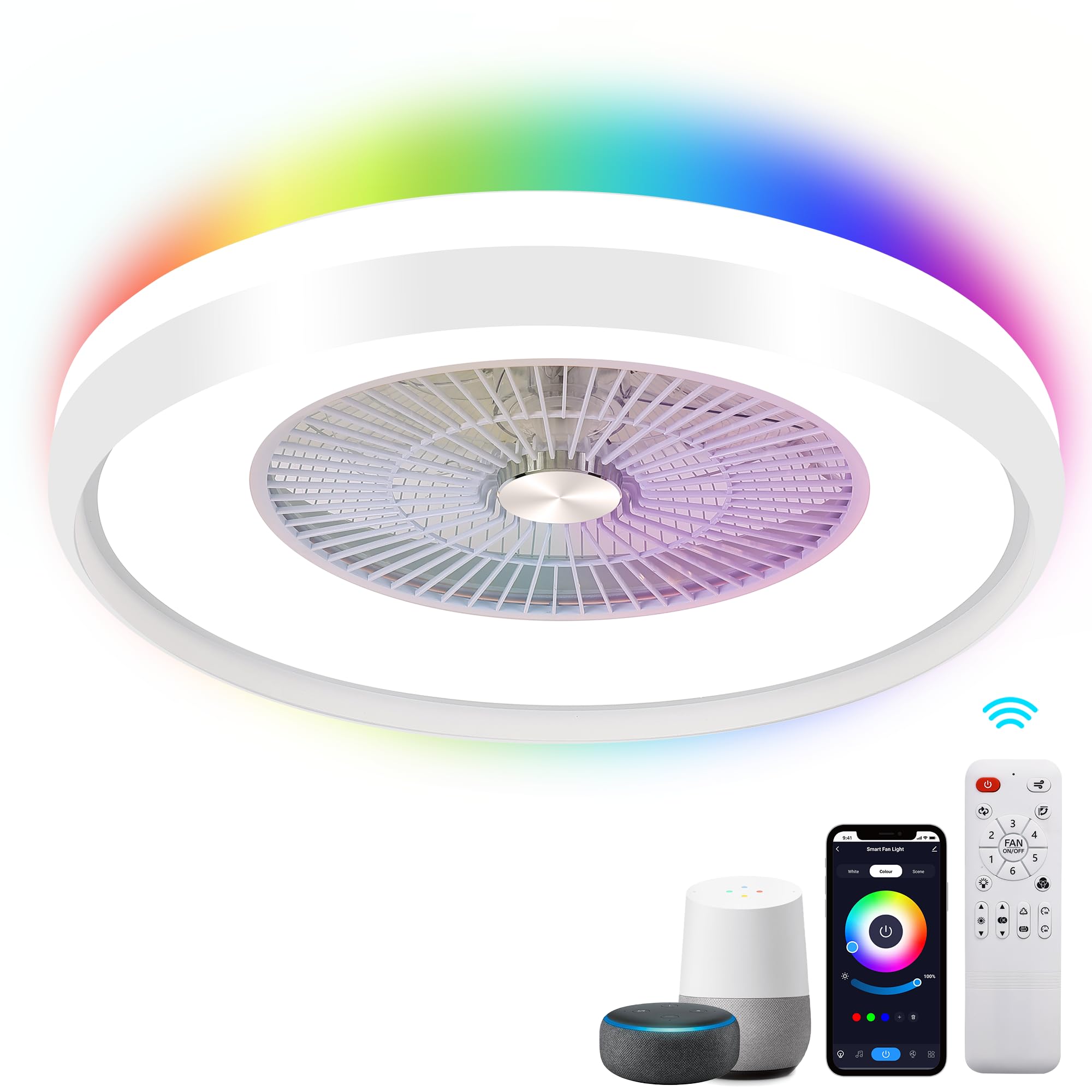 KAMLAM 24" Low Profile Ceiling Fan with