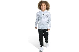adidas Boys 2-piece Long Sleeve Hooded "Halftone Camo" Printed Cotton Tee & Pant SetSet