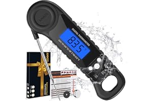 AMMZO Meat Thermometer Digital, Instant Read Food Thermometer for Cooking Deep Fry BBQ Oven Grill Smoker Roast and Candy Thermometer, Stocking Stuffers Gifts for Men Women