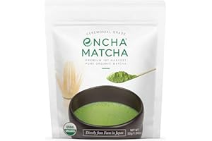 Encha Ceremonial Grade Matcha Powder, Organic First Harvest Japanese Matcha Green Tea, Matcha Tea From Uji, Japan (30g/1.06oz)