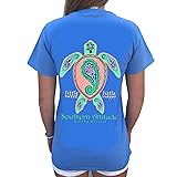 Southern Attitude Paisley Sea Turtle Carolina Blue