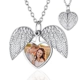 FindChic Personalized Heart Locket Necklace Angel