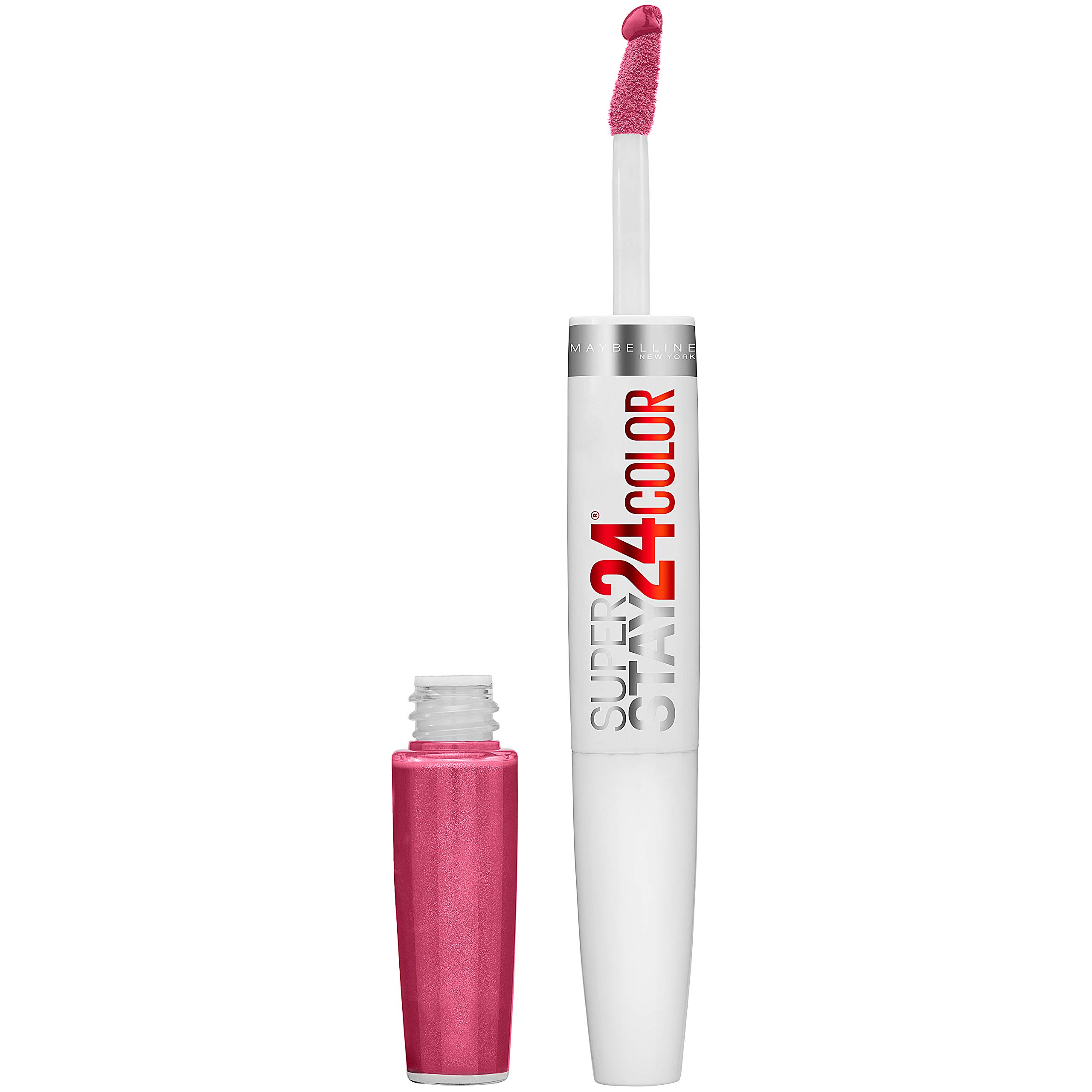 Photo 1 of Maybelline Super Stay 24, 2-Step Liquid Lipstick Makeup, Long Lasting Highly Pigmented Color with Moisturizing Balm, Wear On Wildberry, Mauve Pink, 1 Count