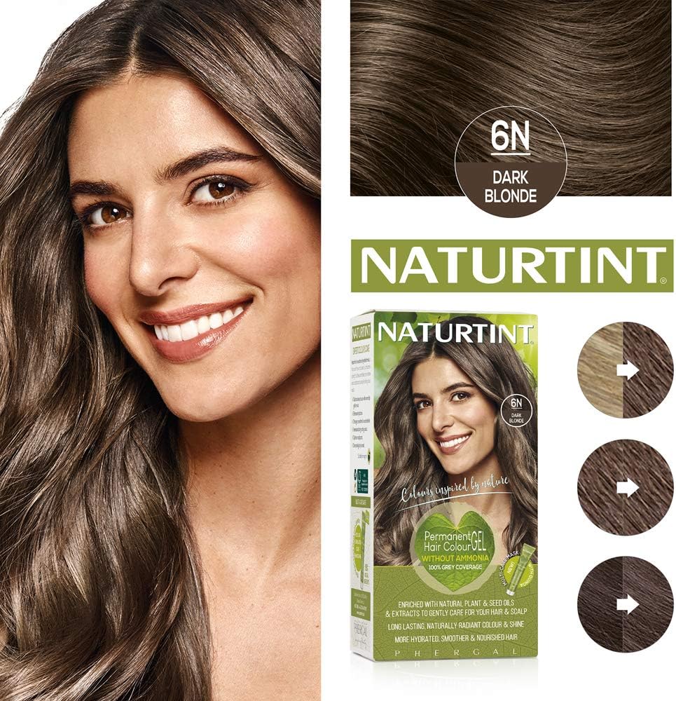 Naturtint Permanent Hair Colour Gel 6N Dark Blonde, Plant Enriched, Biobased, Ammonia Free - Image 4