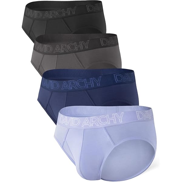 Calzoncillos Para Hombre David Archy De Bambú - Pack De 7, Super Suaves, Sin Bragueta, Talla XX-Large, Multicolor