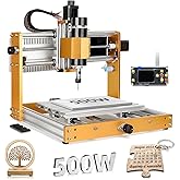 LUNYEE 3018 PRO MAX CNC Machine 500W All-Metal CNC Router Machine 3 Axis Limit Switches &amp; Emergency-Stop with GRBL Offline Control for Cutting Wood Acrylic MDF Plastic, Working Area: 300 x 180 x 80mm