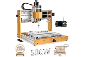 LUNYEE 500W All Metal CNC Milling Machine, 3018 Pro Max CNC Wood Router Machine, 3-Axis Metal Milling Machine for Cutting Woo
