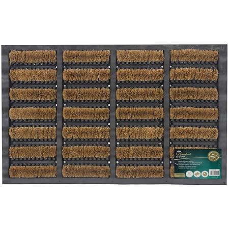 JVL Tuffscrape Fußmatte Gummi und Kokosfaser 40x60 cm