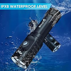 WINDFIRE Dive Light Scuba Diving Flashlight, Super