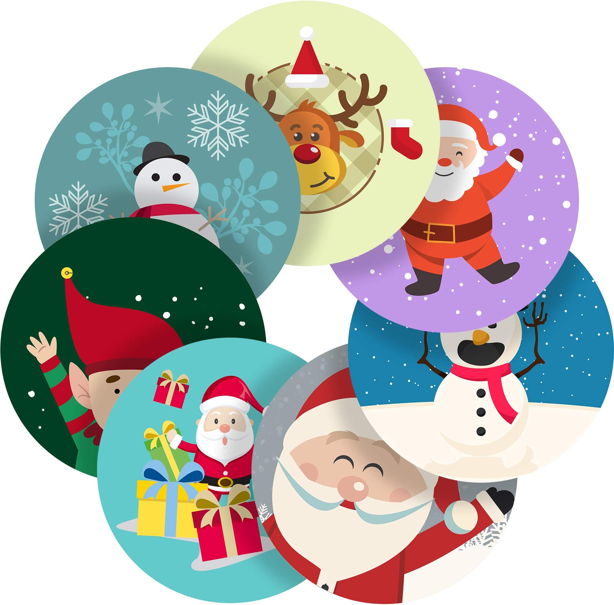 Graphic Flavour Christmas Characters Collection Reward Sticker Labels (70 Stickers @ 2.5cm) Children, Parents, Teachers