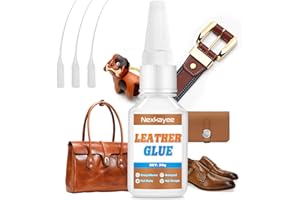 NEXKAYEE Leather Glue, Fast-Drying Adhesive, Clear Superglue for Repairing Furniture Upholstery, Sofas, Shoes, Bags and Other Crafts, 30g (Pack of 1)
