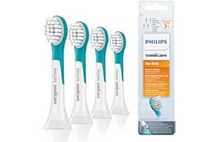 Philips Sonicare Original Brush for Kids HX6034 / 33, Gentle Cleaning of Children's Teeth, from 3 Years, 4 Pieces
