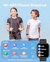 Brave 2 Kids Smartwatch 1.8 Inch Heart Rate Sleep IP68 Black view 2