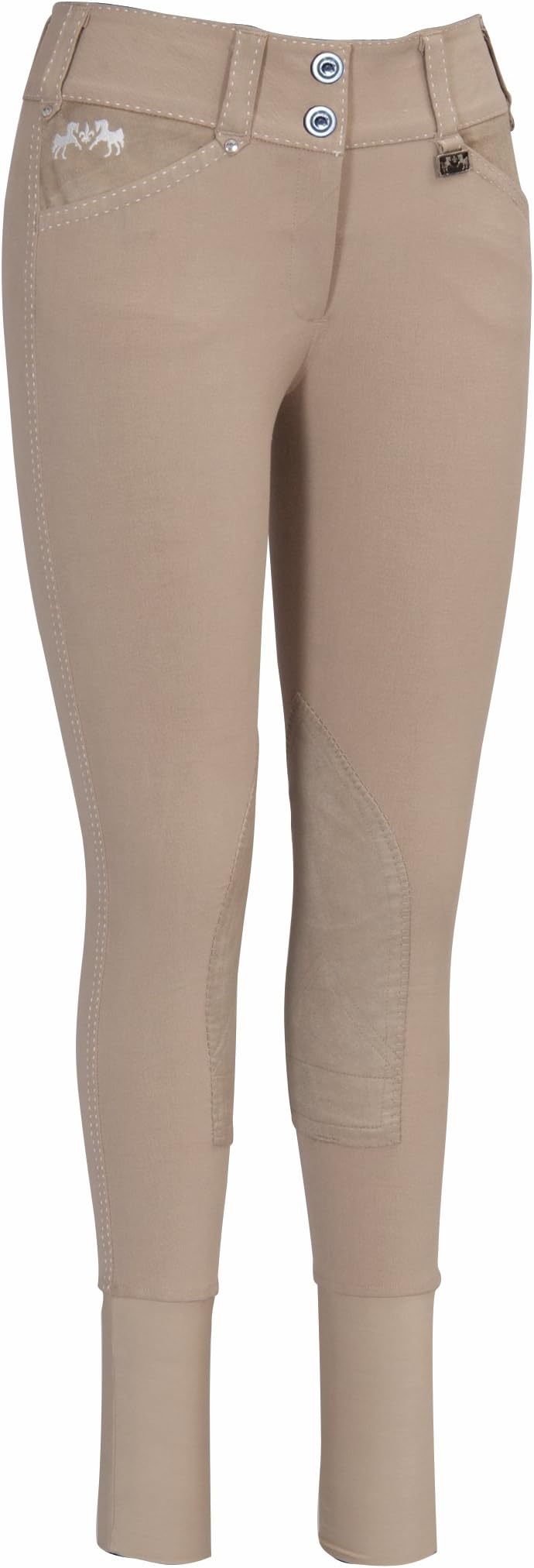Ladies Blakely Knee Patch Breeches w/Contrast Saddle Stitch