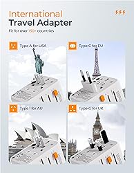 TESSAN Universal Travel Adapter, GaN 65W