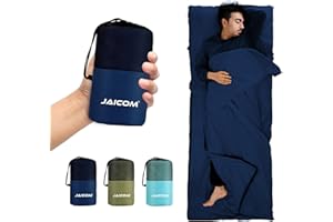 JAICOM Sleeping Bag Liner, Adult Sleep Sack & Travel Sheets, Ultralight and Portable Camping Sheets - Suitable for Hotel, Camping, Hostels, Business Trips, Tanning, Bed, Backpacking