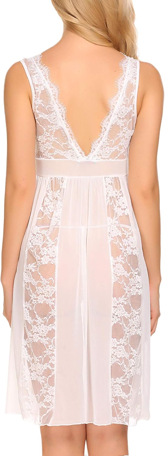 Avidlove Babydoll Lingerie for Women Sexy Nightgowns for Bride Lace Chemise Lingerie Nighty: Clothing