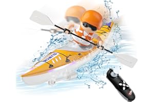 CAROX Remote Control Boats with LED Light for Kids, 2.4Ghz RC Boat for Boys, Toys Boats for Pool and Lakes, Cool Pool Toys Gifts for Kids 8-12, Capsize Recovery