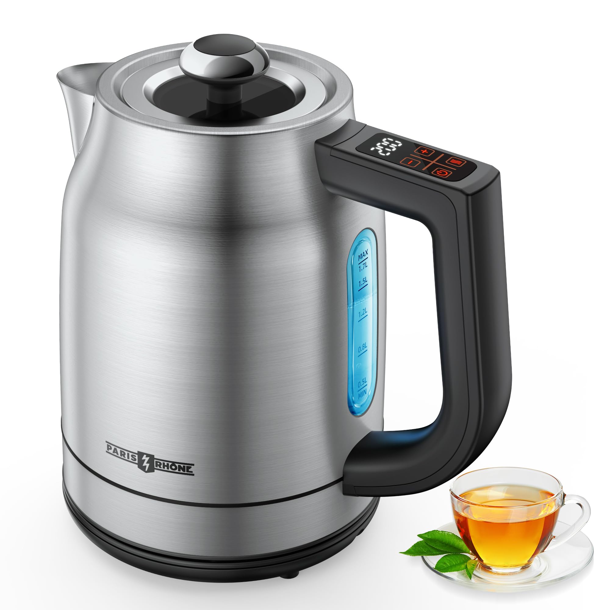 Photo 1 of Electric Kettle Temperature Control, 1.7L 1500W Electric Tea Kettle with 13 Temperature Settings, Strix Thermostat, LED Display&Touch Control, Auto Shut-Off Protection, Boil Dry Protection